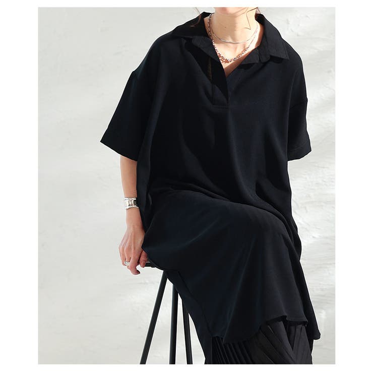 軽快さを生むライトジョーゼットスキッパーロングシャツ レディース ファッション | Sawa a la mode | 詳細画像11 
