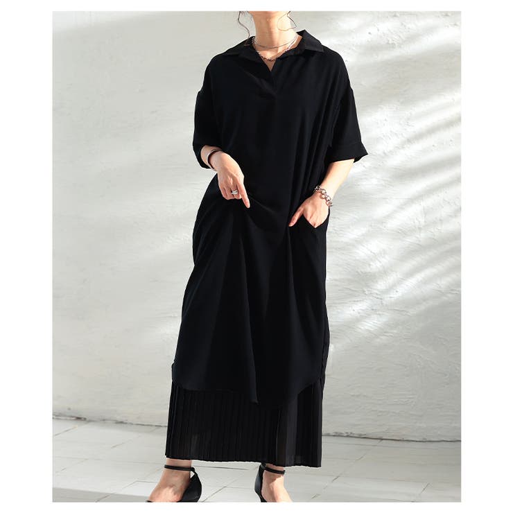軽快さを生むライトジョーゼットスキッパーロングシャツ レディース ファッション | Sawa a la mode | 詳細画像12 