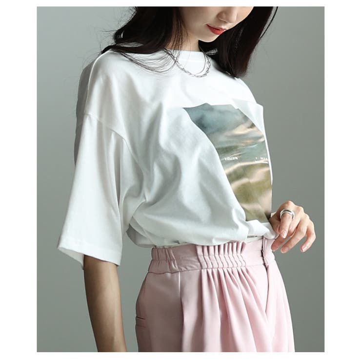 ひんやり心地よい接触冷感＆UVマーブルプリントTシャツ レディース ファッション | Sawa a la mode | 詳細画像14 