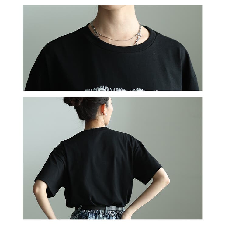 ひんやり心地よい接触冷感＆UVレース×ロゴ刺繍Tシャツ レディース ファッション | Sawa a la mode | 詳細画像5 