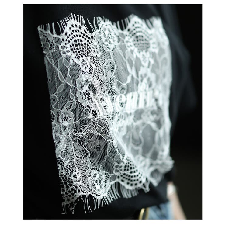 ひんやり心地よい接触冷感＆UVレース×ロゴ刺繍Tシャツ レディース ファッション | Sawa a la mode | 詳細画像8 