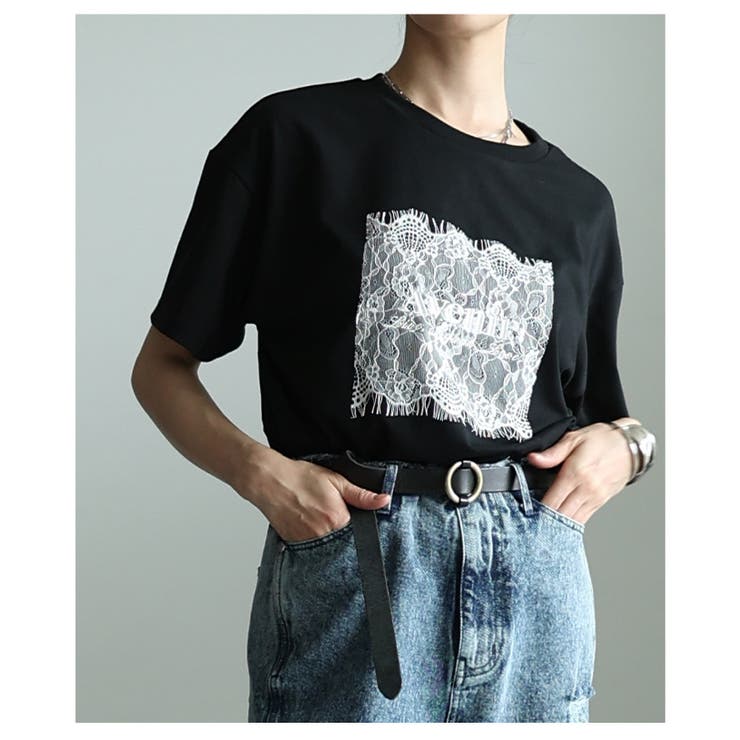 ひんやり心地よい接触冷感＆UVレース×ロゴ刺繍Tシャツ レディース ファッション | Sawa a la mode | 詳細画像11 