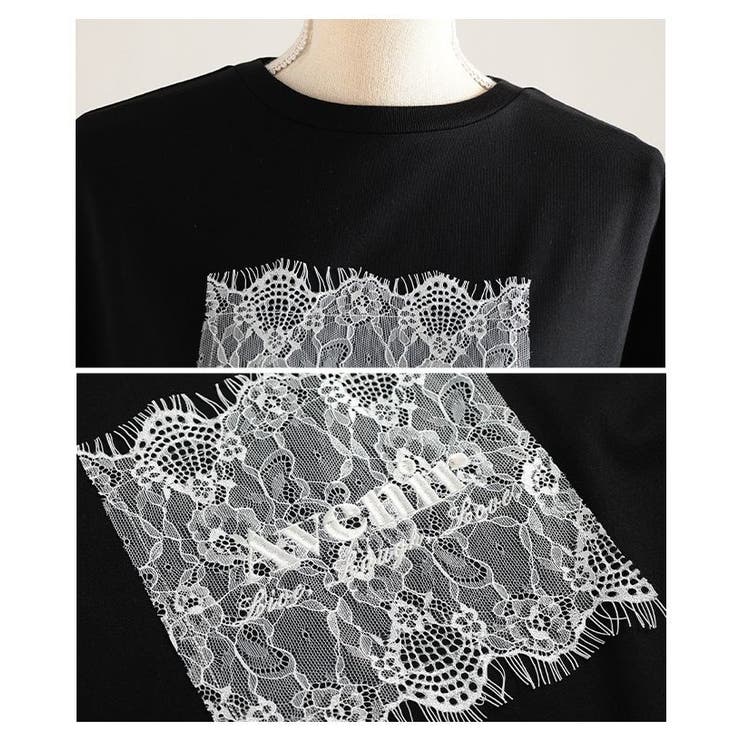 ひんやり心地よい接触冷感＆UVレース×ロゴ刺繍Tシャツ レディース ファッション | Sawa a la mode | 詳細画像23 