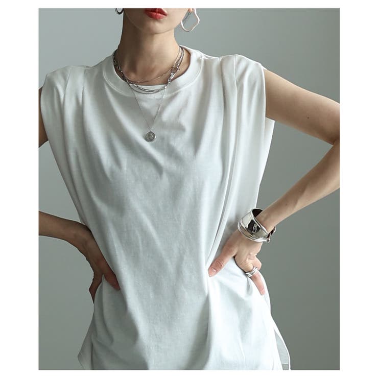 ひんやり心地よい接触冷感＆UV肩タックフレンチ袖Tシャツ レディース ファッショ… | Sawa a la mode | 詳細画像14 