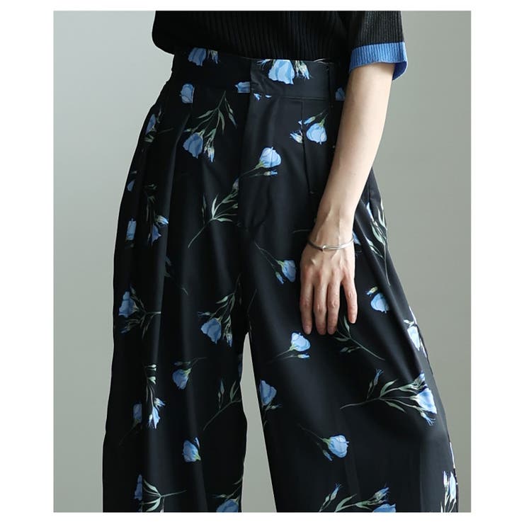 控えめな甘さ引き立つ花柄ハイウエストタックワイドパンツ レディース ファッション | Sawa a la mode | 詳細画像10 