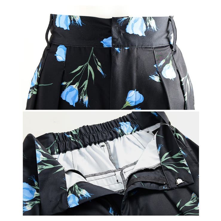控えめな甘さ引き立つ花柄ハイウエストタックワイドパンツ レディース ファッション | Sawa a la mode | 詳細画像23 