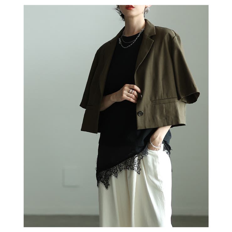 テク要らずで感度高まる異素材レースアシンメトリーTシャツ レディース ファッショ… | Sawa a la mode | 詳細画像20 