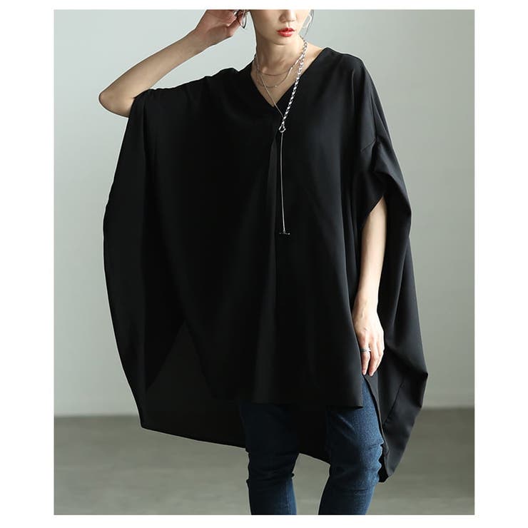 後ろ姿で魅せる接触冷感シャーリングドルマンチュニック レディース トップス | Sawa a la mode | 詳細画像14 