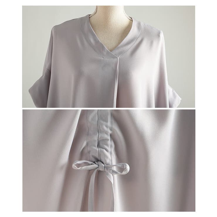 後ろ姿で魅せる接触冷感シャーリングドルマンチュニック レディース トップス | Sawa a la mode | 詳細画像19 