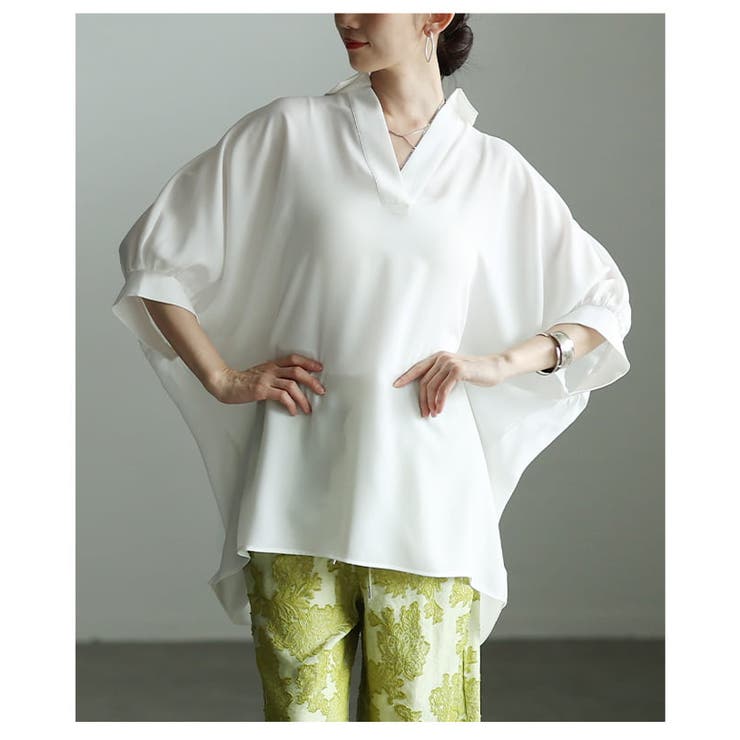 品よく整う接触冷感スキッパーシャツトップス レディース トップス | Sawa a la mode | 詳細画像14 