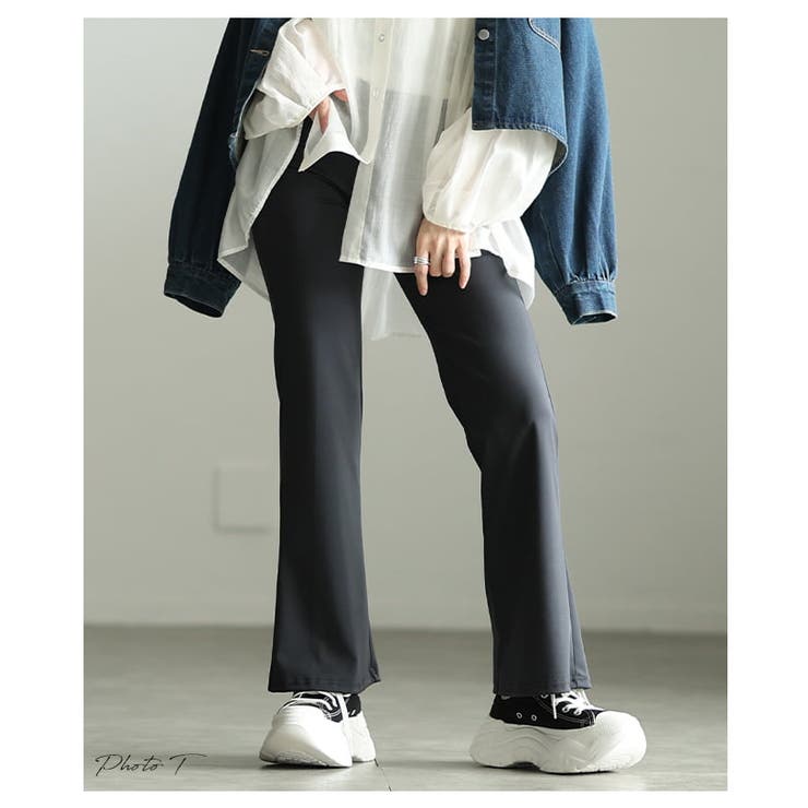 脚長見えするボンディングフレアレギンスパンツ レディース ボトムス | Sawa a la mode | 詳細画像2 