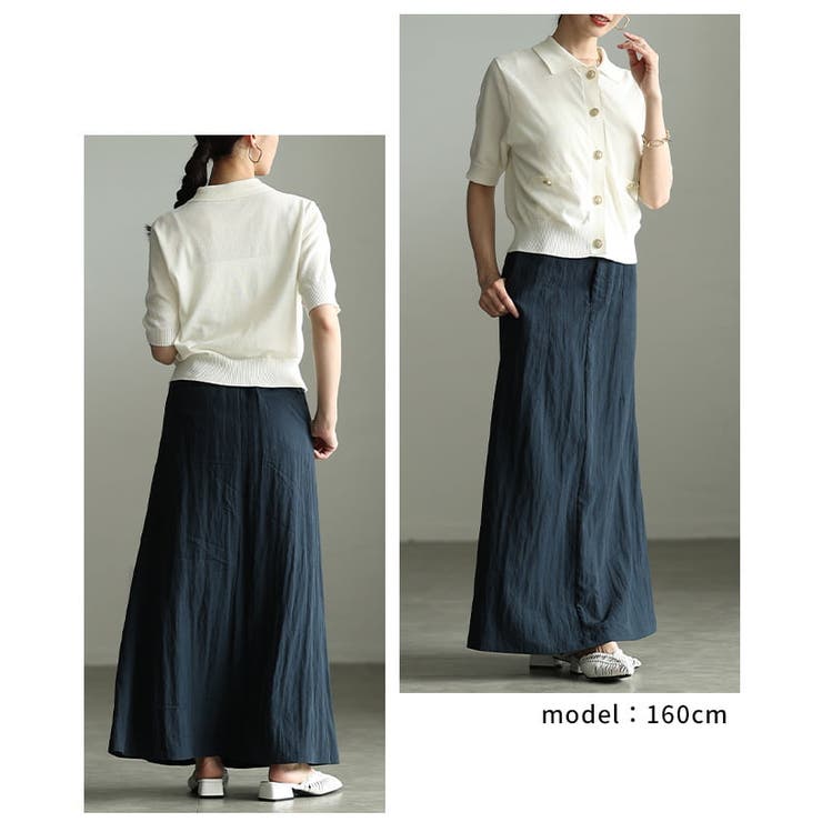 羽織るだけで上品プチ襟ニットカーディガン レディース トップス | Sawa a la mode | 詳細画像10 