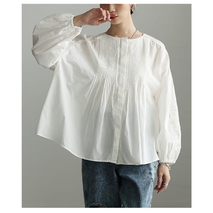 ナチュラルに纏うインド綿ピンタックブラウス レディース トップス | Sawa a la mode | 詳細画像14 