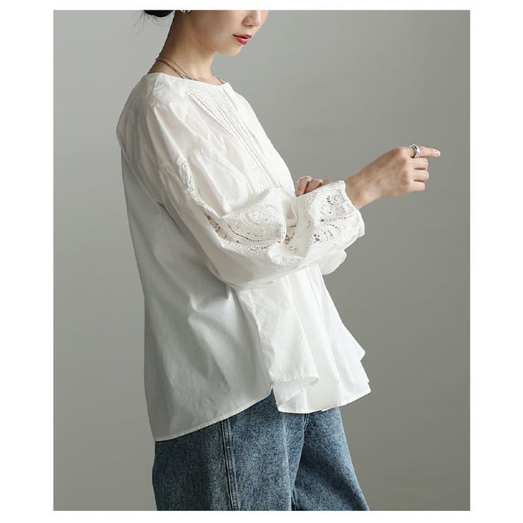 ナチュラルに纏うインド綿ピンタックブラウス レディース トップス | Sawa a la mode | 詳細画像15 