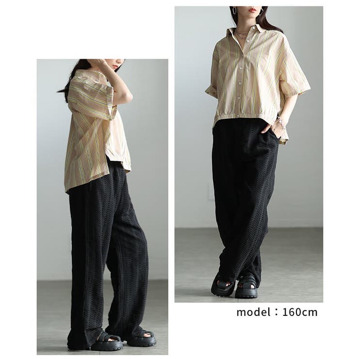 シンプルなのに洒落るインド綿ストライプブラウス レディース トップス | Sawa a la mode | 詳細画像10 