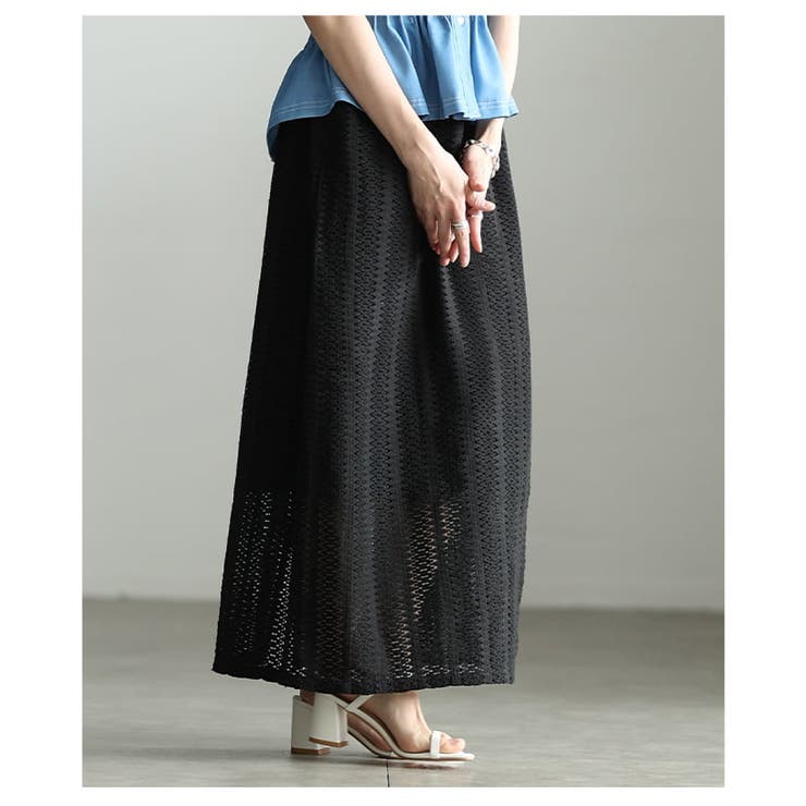 夏気分を高めるクロシェ編みロングスカート レディース ボトムス | Sawa a la mode | 詳細画像9 