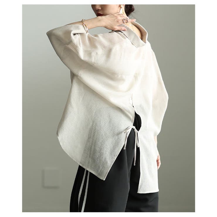 透け感で魅せるバックスリットシアービッグシャツ レディース トップス | Sawa a la mode | 詳細画像4 