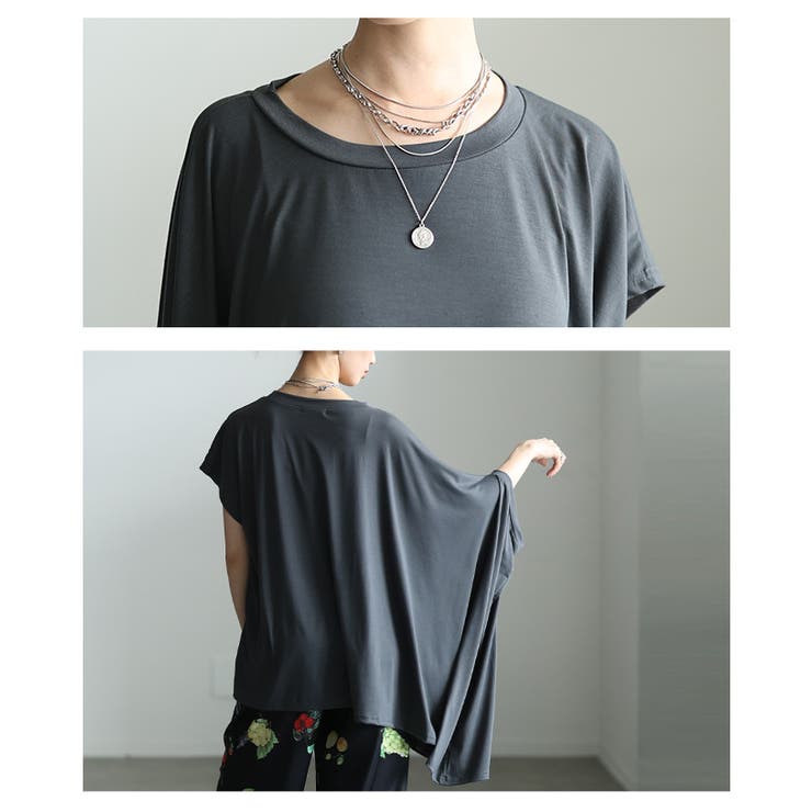 静かな存在感宿るアシンメトリーチュニックカットソー レディース ファッション | Sawa a la mode | 詳細画像5 