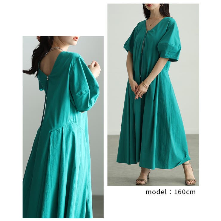 一枚で二通り楽しめるパフスリーブタックフレアワンピース レディース ファッション | Sawa a la mode | 詳細画像15 