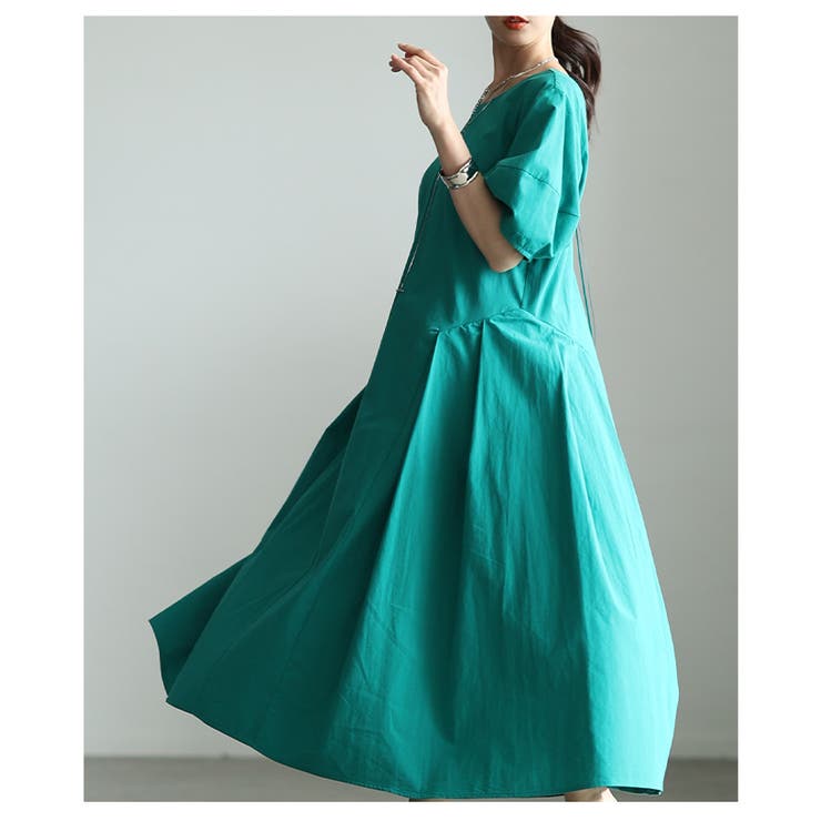 一枚で二通り楽しめるパフスリーブタックフレアワンピース レディース ファッション | Sawa a la mode | 詳細画像21 