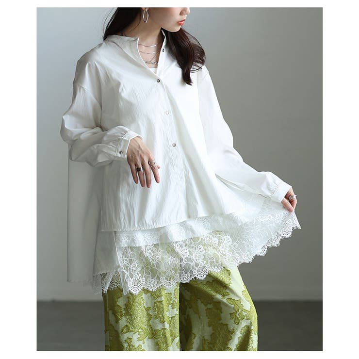 華やぎを忍ばせる裾レースフレアシルエットタンクトップ レディース ファッション | Sawa a la mode | 詳細画像7 