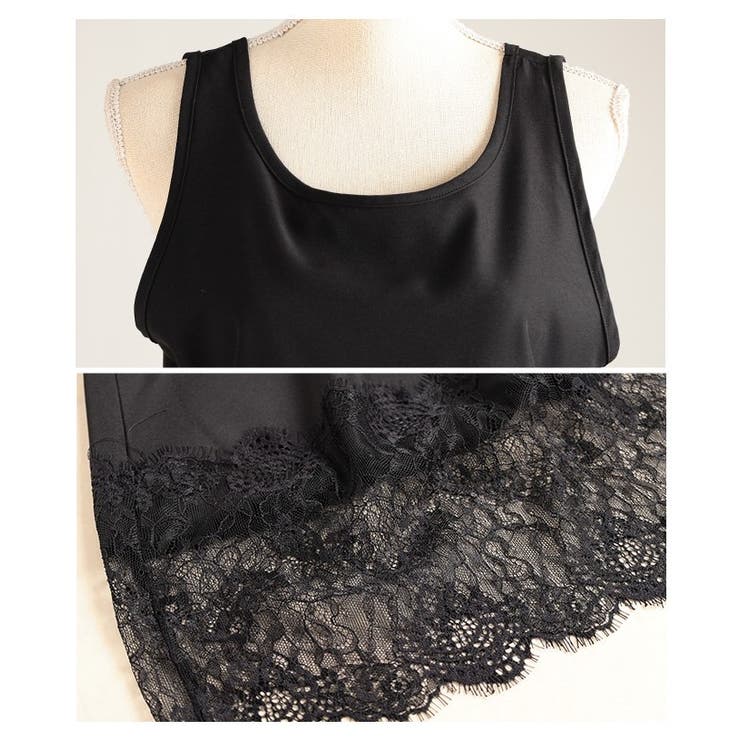 華やぎを忍ばせる裾レースフレアシルエットタンクトップ レディース ファッション | Sawa a la mode | 詳細画像23 