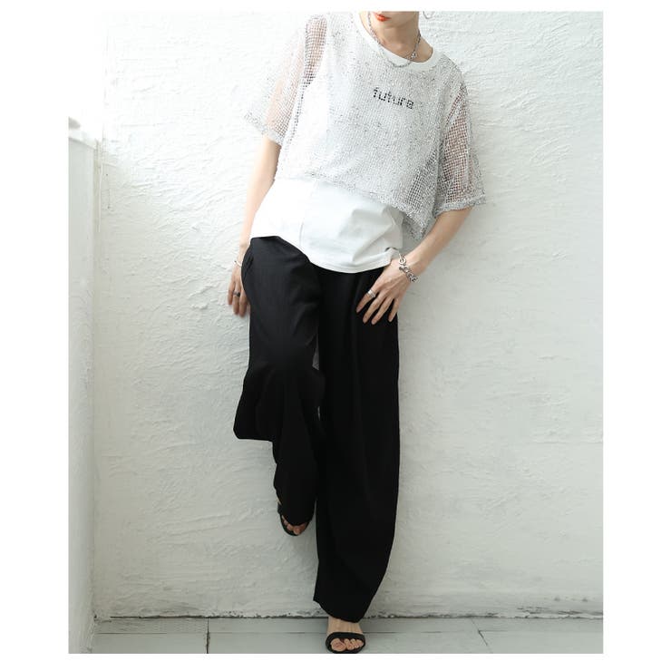 リネンライクな肌心地のバレルレッグワイドパンツ レディース ファッション | Sawa a la mode | 詳細画像13 