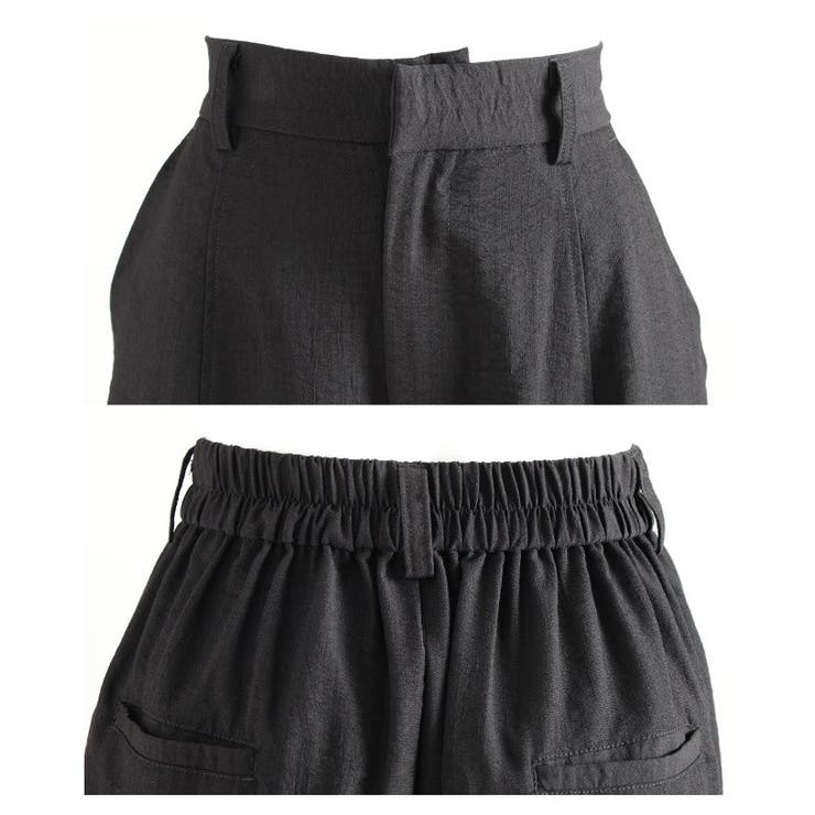 リネンライクな肌心地のバレルレッグワイドパンツ レディース ファッション | Sawa a la mode | 詳細画像23 