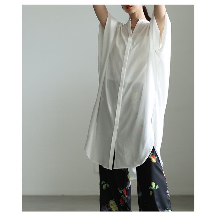 大人の余裕感じるオーバーサイズシャツチュニック レディース ファッション | Sawa a la mode | 詳細画像10 