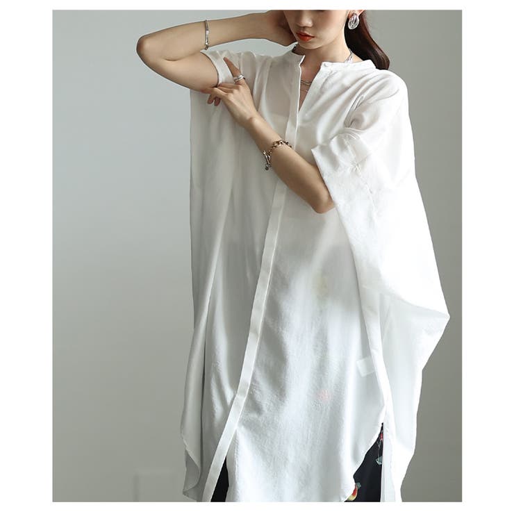 大人の余裕感じるオーバーサイズシャツチュニック レディース ファッション | Sawa a la mode | 詳細画像14 