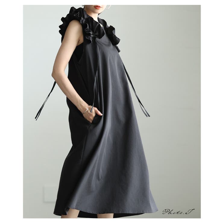 ときめく魅力が光るショルダーフリルAラインワンピース レディース ファッション | Sawa a la mode | 詳細画像2 