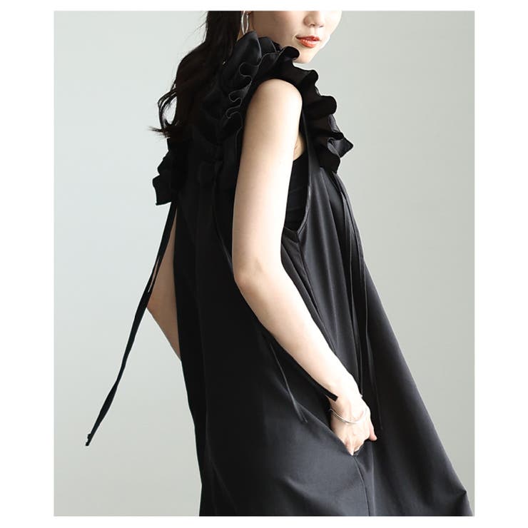 ときめく魅力が光るショルダーフリルAラインワンピース レディース ファッション | Sawa a la mode | 詳細画像7 