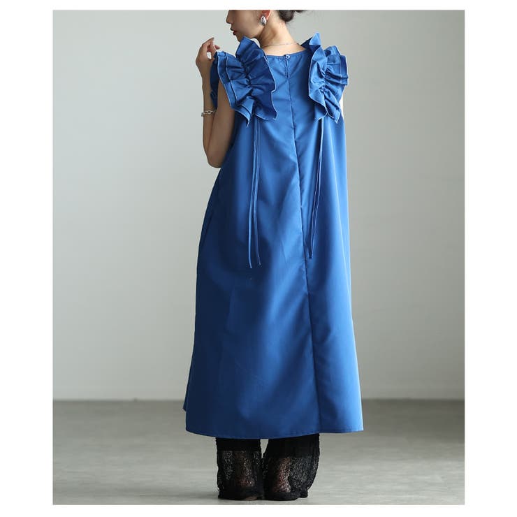 ときめく魅力が光るショルダーフリルAラインワンピース レディース ファッション | Sawa a la mode | 詳細画像14 
