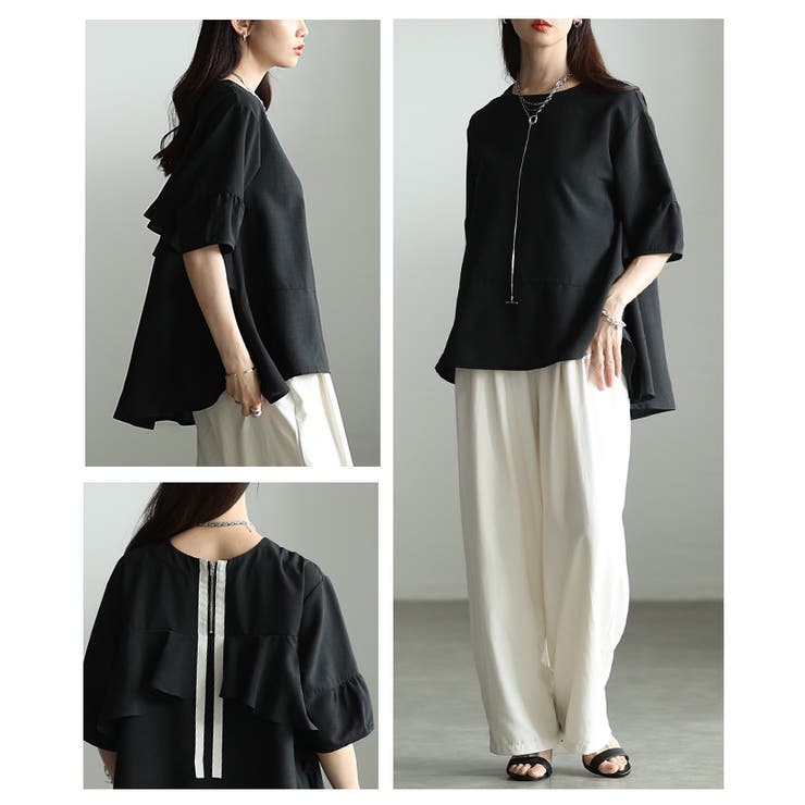 女ゴコロを鷲掴むバックフリルフレアシルエットブラウス レディース ファッション | Sawa a la mode | 詳細画像18 