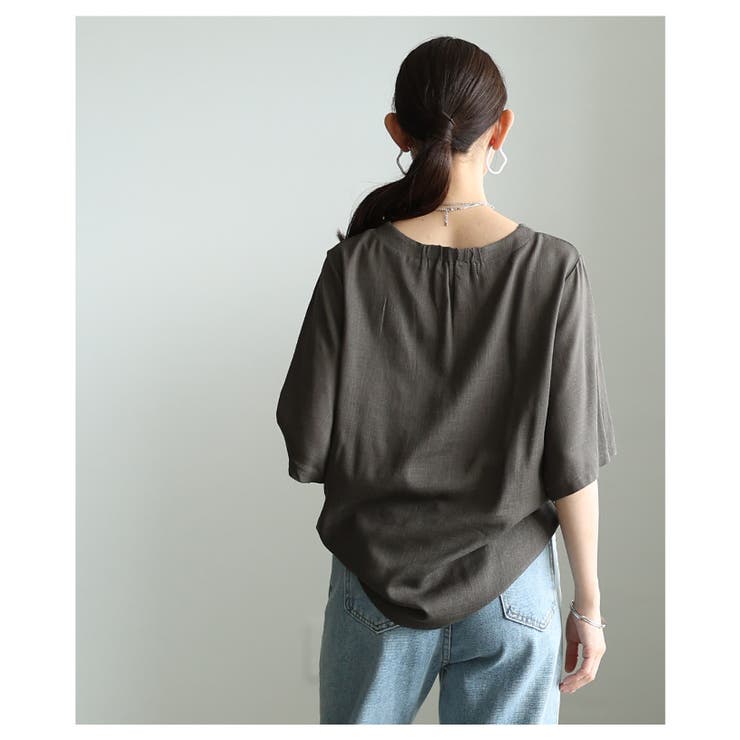 涼し気を纏うボタニカル刺繍リネン混ブラウス レディース ファッション | Sawa a la mode | 詳細画像17 