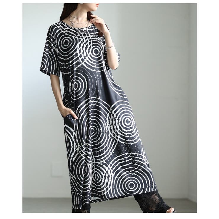 視線をクギ付けにするランダム水玉カットソーワンピース レディース ファッション | Sawa a la mode | 詳細画像20 