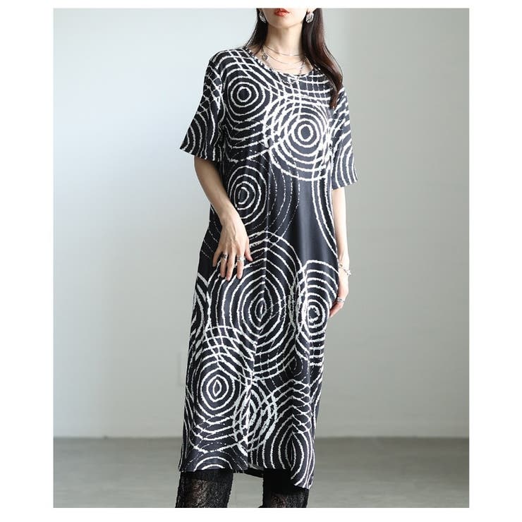 視線をクギ付けにするランダム水玉カットソーワンピース レディース ファッション | Sawa a la mode | 詳細画像21 