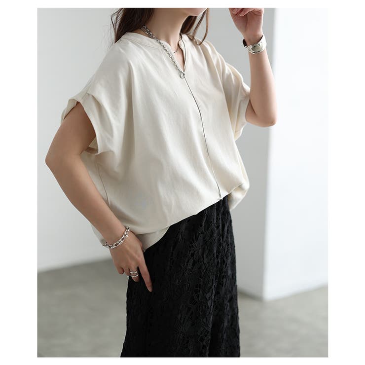着回し力抜群なドルマンスリーブキーネックプルオーバー レディース ファッション | Sawa a la mode | 詳細画像17 