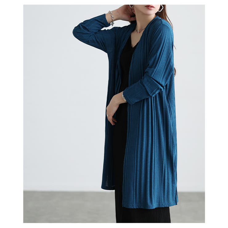 夏に頼れるUVカット＆DRYエンボスロングカーディガン レディース ファッション | Sawa a la mode | 詳細画像4 
