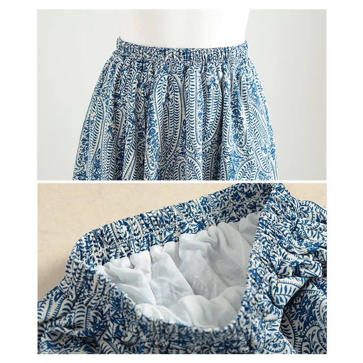 揺れ感まで美しいイレギュラーヘムペイズリースカート レディース ボトムス | Sawa a la mode | 詳細画像19 