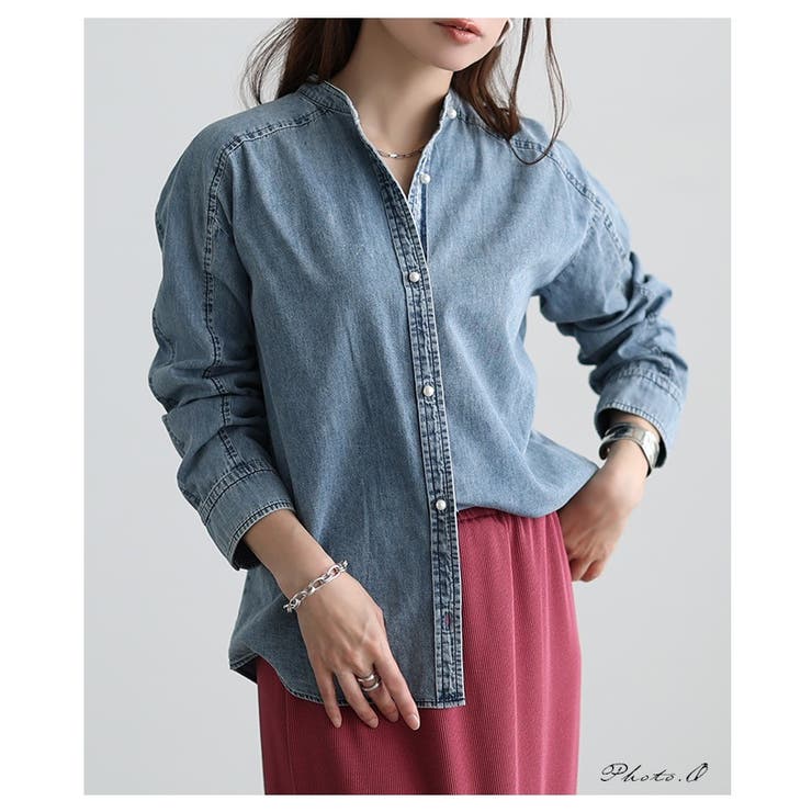 着るほどに馴染むパールボタンダンガリーシャツ レディース ファッション | Sawa a la mode | 詳細画像2 