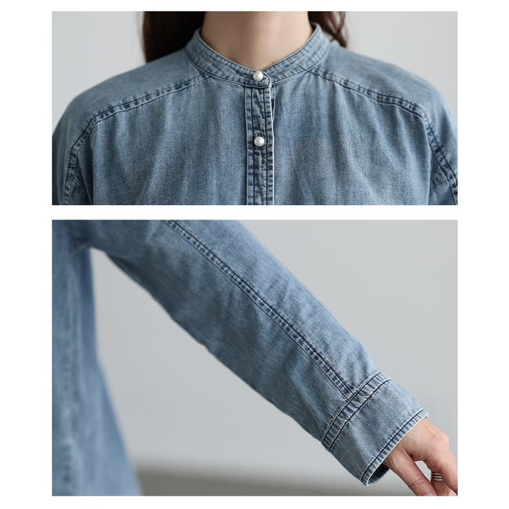 着るほどに馴染むパールボタンダンガリーシャツ レディース ファッション | Sawa a la mode | 詳細画像5 