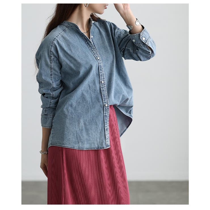 着るほどに馴染むパールボタンダンガリーシャツ レディース ファッション | Sawa a la mode | 詳細画像19 