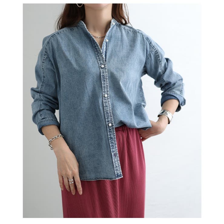 着るほどに馴染むパールボタンダンガリーシャツ レディース ファッション | Sawa a la mode | 詳細画像21 