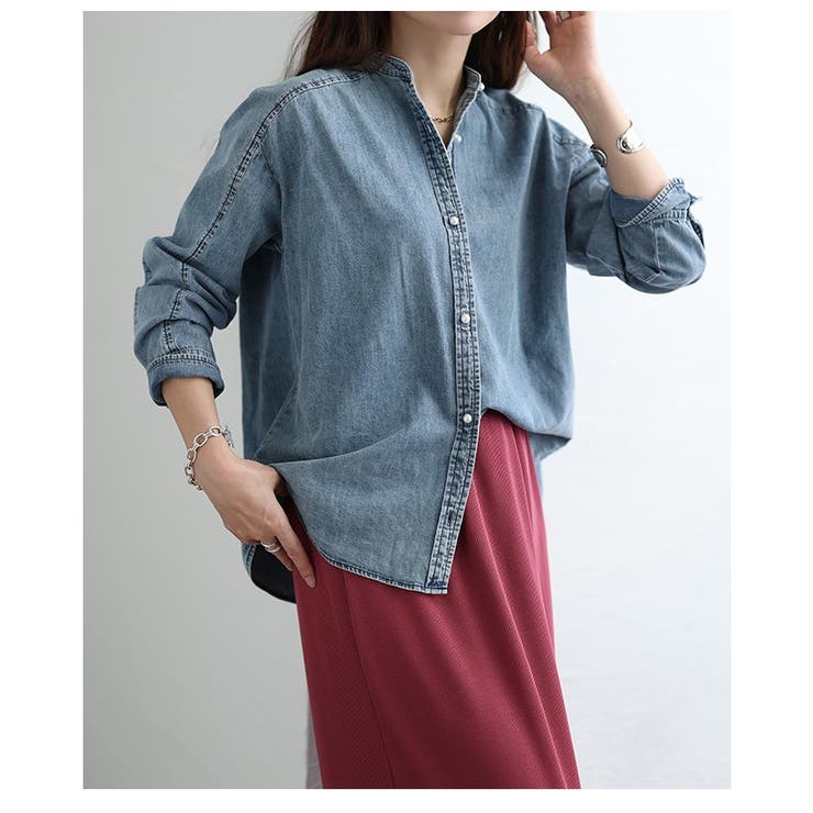 着るほどに馴染むパールボタンダンガリーシャツ レディース ファッション | Sawa a la mode | 詳細画像22 
