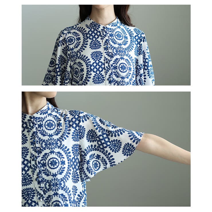着るだけで絵になるオリエンタル刺繍風プリントワンピース レディース ワンピース | Sawa a la mode | 詳細画像5 