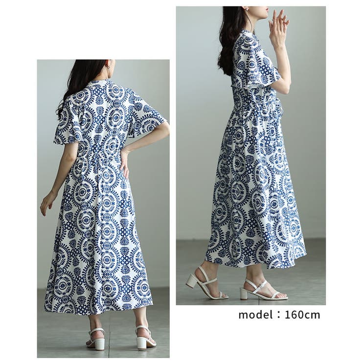 着るだけで絵になるオリエンタル刺繍風プリントワンピース レディース ワンピース | Sawa a la mode | 詳細画像10 