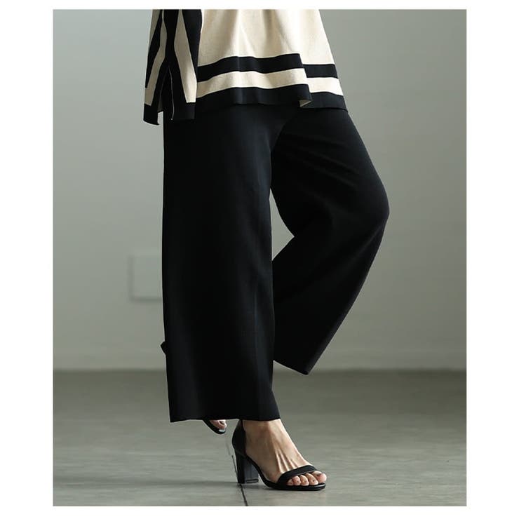 品よく決まる配色デザインサマーニットセットアップ レディース 上下セット | Sawa a la mode | 詳細画像14 