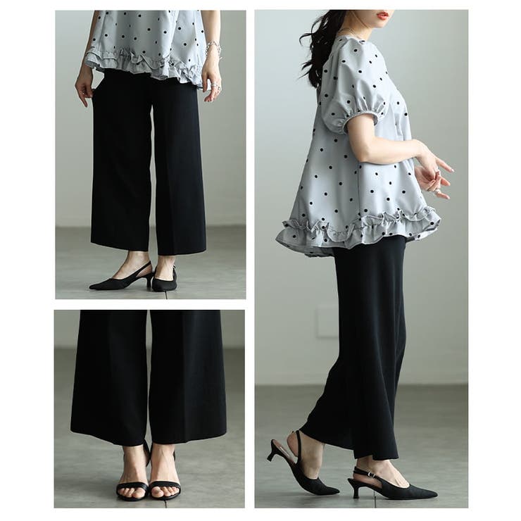 品よく決まる配色デザインサマーニットセットアップ レディース 上下セット | Sawa a la mode | 詳細画像17 