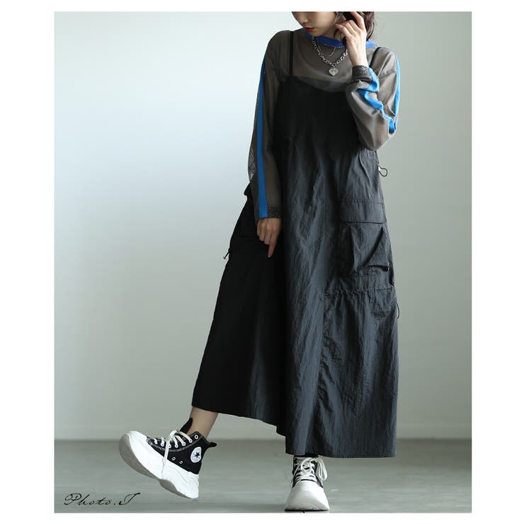 お気に召すままカーゴポケットドロストサロペットスカート レディース ファッション | Sawa a la mode | 詳細画像2 